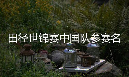 田径世锦赛中国队参赛名单公布 黑龙江运动员钱海峰🍢🕐、郭龙宇入选