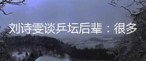 刘诗雯谈乒坛后辈🐡🔄：很多年轻队员展示出不俗实力